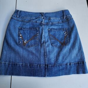 Venezia Denim Skort Blue Denim Jean Skirt Shorts Heavyweigh Cotton Sz 14